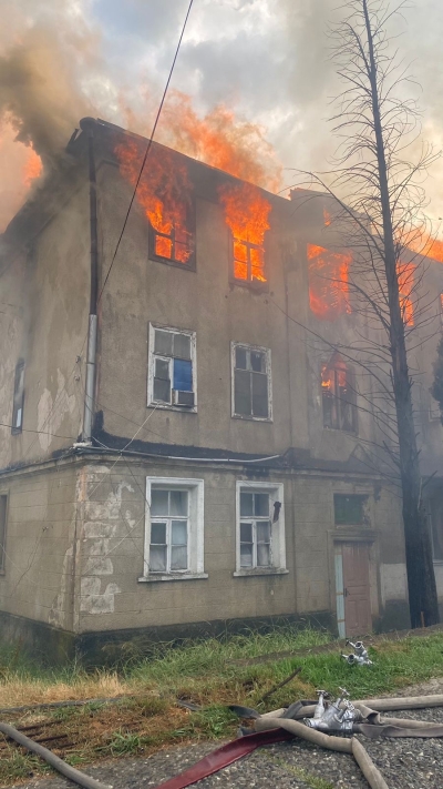 Пожар в селе Багрыпста Гагрского района