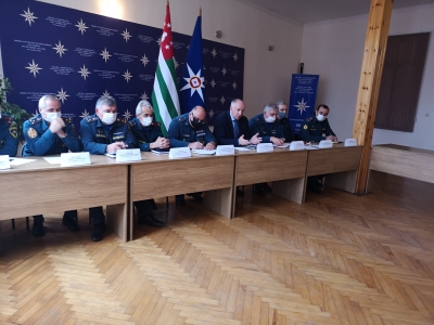 Министр по ЧС Абхазии встретился с руководством районных подразделений спасательного ведомства
