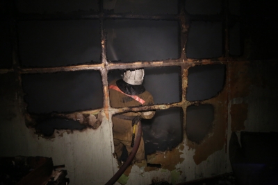 Пожар в городе Сухум. Загорелась трехкомнатная квартира по улице Красномаякской