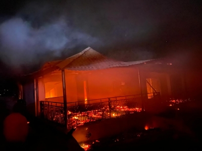 Пожар в селе Мгудзырхва Гудаутского района