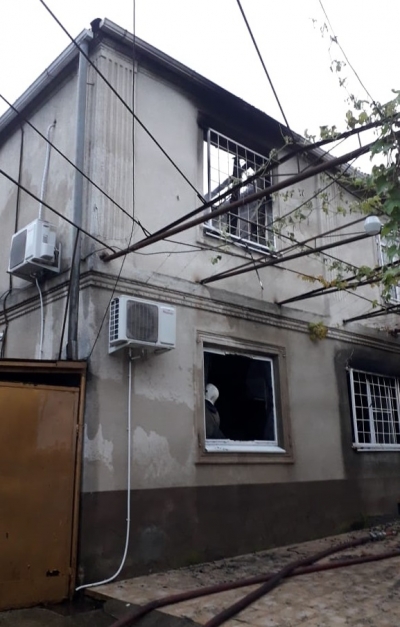 Двухэтажный дом сгорел в с. Псахара Гагрского района