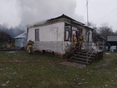 Пожар в Очамчырском районе. В селе Джгерда загорелся частный бельэтажный дом