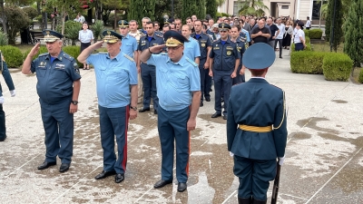 В день 16-летия международного признания Независимости Абхазии руководство и личный состав МЧС приняли участие в официальных мероприятиях, приуроченных к этому дню