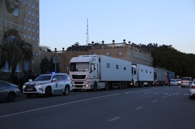 Колонна МЧС Абхазии направилась из Сухума в Махачкалу