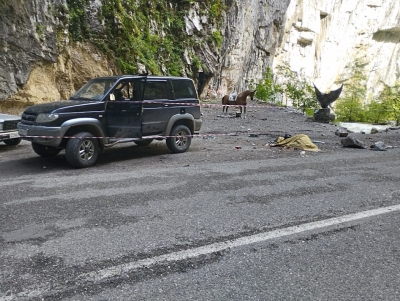 Чрезвычайное происшествие в Юпшарском каньоне Рицинского реликтового национального парка.
