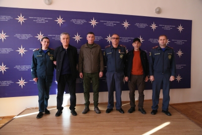 Группа сотрудников МЧС Республики Абхазия удостоена медалей за содействие и помощь в период проведения Специальной военной операции на Донбассе