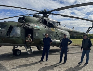 Группа спасателей ПСО МЧС Абхазии на вертолёте министерства обороны РА переброшена к подножию горы Хуап