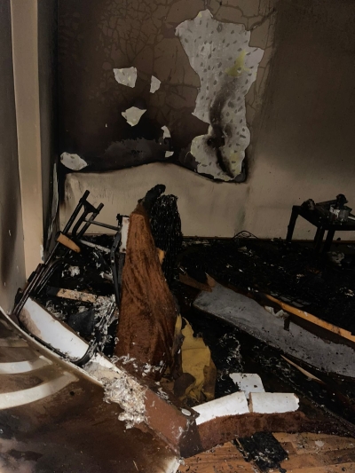 Пожар квартиры в Сухуме
