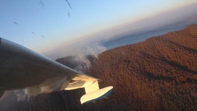 Авиация МЧС России продолжает тушение пожаров в горах Абхазии