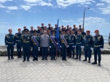 Руководство и личный состав МЧС приняли участие в церемонии празднования 80-летия Победы в ВОВ