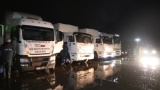 Колонна МЧС Абхазии из тяжелогрузных автомобилей направилась сегодня рано утром в Донбас и Новороссию